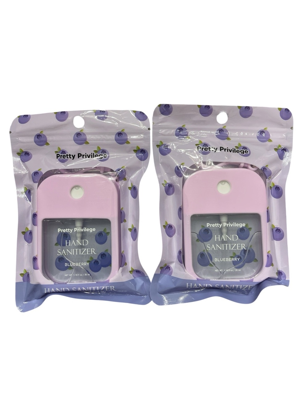 BLUEBERRY HAND SANITIZER SPRAYS BAG CHARMS SET OF 2